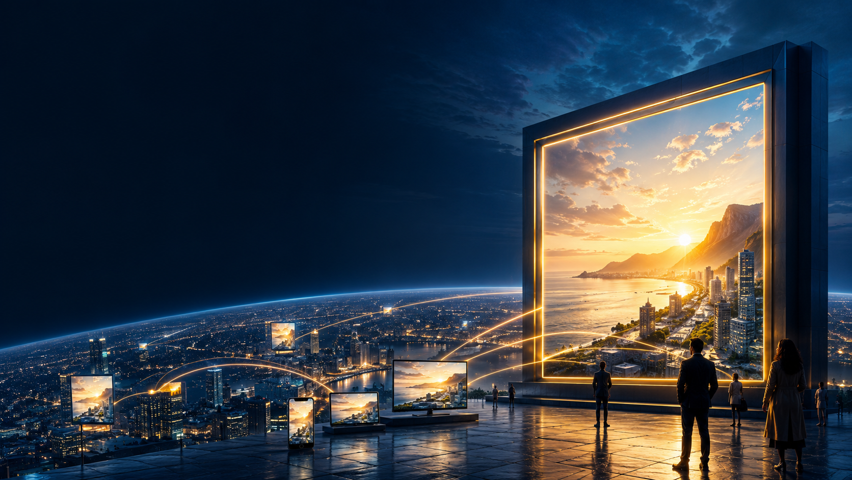 A connected world of APERVOXX experiences flowing across personal, television and public screens